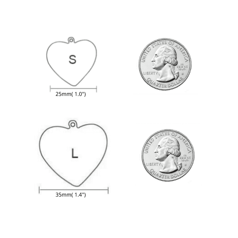 Custom Heart Stainless Steel Dog Tag - Personalized Pet ID